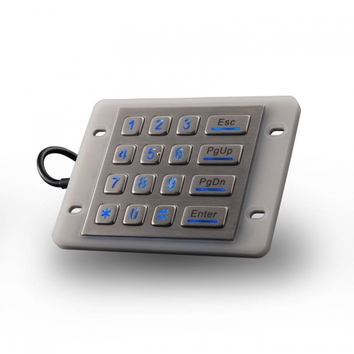 Outdoor IP68 Waterproof 16 Keys Backlight Metal Keypad Front Panel ...