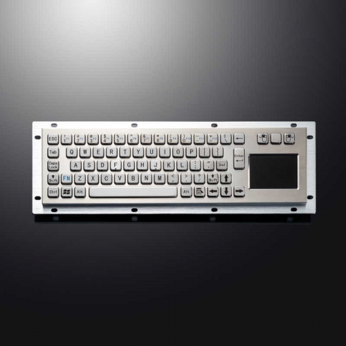 Metal button Industrial touchpad brushed stainless steel keyboard for