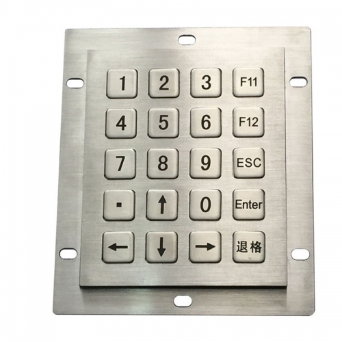 20 Key Keypad 20 Keys IP65 Ruggedized Desktop Metal Keypad For Highway Toll Station